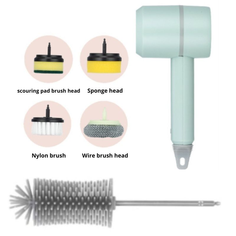 Electric Spin Cleaning Brush – Rechargeable Kitchen & Bathroom Scrubber