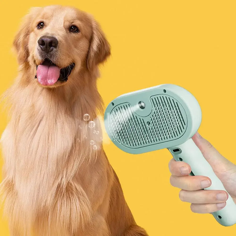 Steam Pet Grooming Brush – Spray Hair Remover for Cats & Dogs