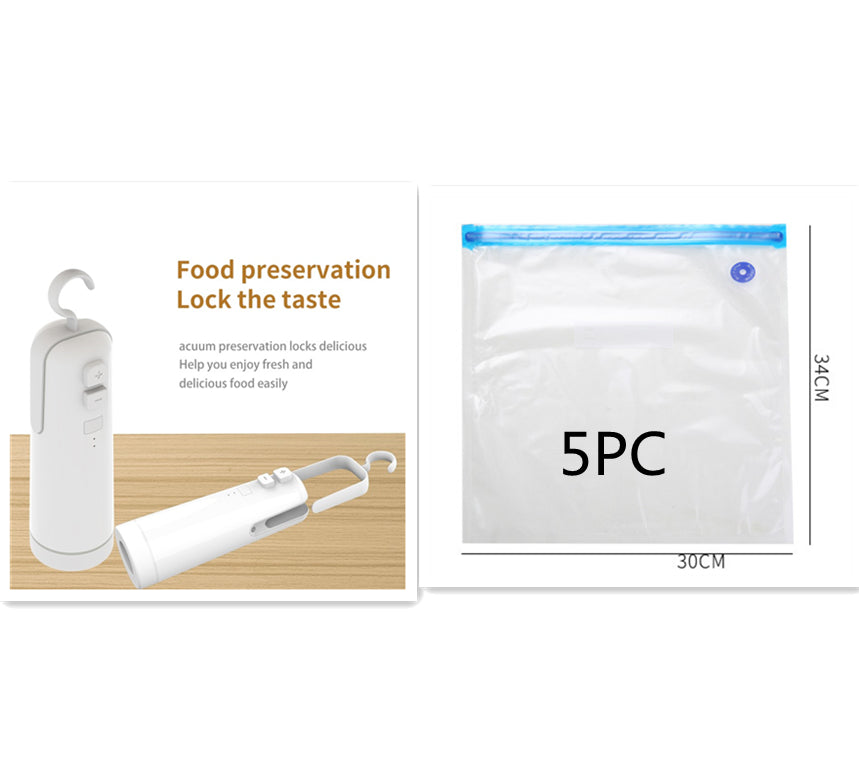 5-in-1 Portable Vacuum Sealer & Pump — The Ultimate Kitchen Gadget