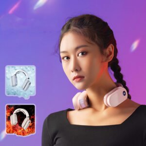 2-in-1 USB Neck Fan & Heater – Wearable Cooler & Massager for All Seasons | hypetrend.shop