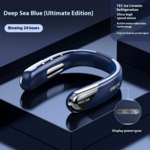USB Mini Bladeless Halter Fan by hypetrend.shop – Portable Wearable Neck Cooler